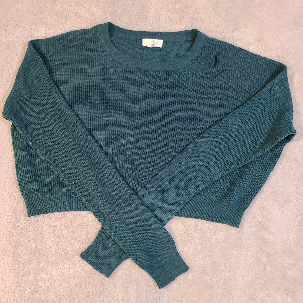 Cropped Blue Sweater